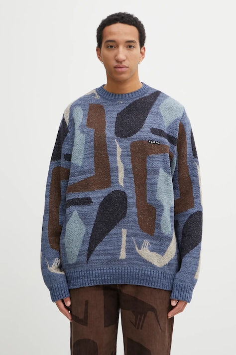 by Parra wool blend sweater Detached blue color 54450
