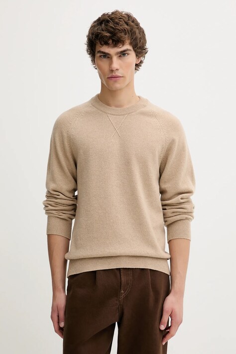 PS Paul Smith sweter wełniany męski kolor beżowy lekki M2R-487Z-T22514