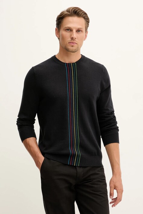 PS Paul Smith sweter z domieszką wełny męski kolor czarny lekki M2R-491Z-T22513