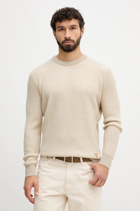 Guess sweter JOHNATHAN męski kolor beżowy lekki M5BR20 Z0482