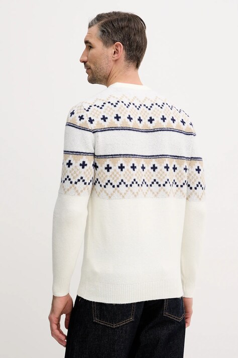 Guess sweter z domieszką wełny męski kolor beżowy M5BR61 Z4142