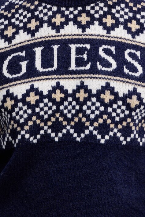 Светр з домішкою вовни Guess — AW25-SWM05P, темно-синій — фото 5