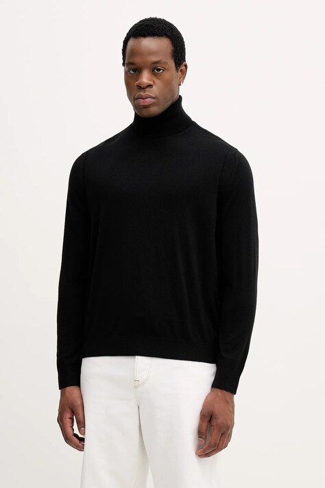 Armani Exchange sweter z dodatkiem wełny kolor czarny z golferm XM000900 AF11982