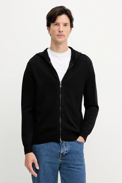 Armani Exchange sweter z dodatkiem wełny męski kolor czarny XM000905 AF14008