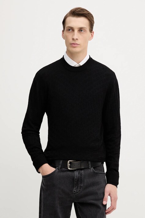 Armani Exchange sweter męski kolor czarny lekki XM001316 AF10454