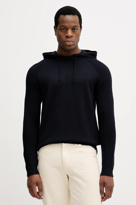 Armani Exchange sweter z dodatkiem wełny męski kolor granatowy XM001317 AF13776