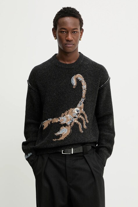 ZADIG&VOLTAIRE sweter wełniany męski kolor szary KMSW01781