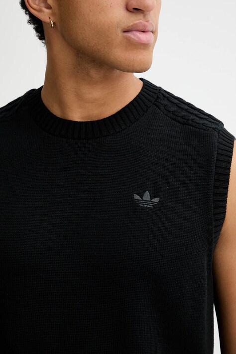 adidas Originals kamizelka P Ess Knit Vest męski kolor czarny lekki JY2651