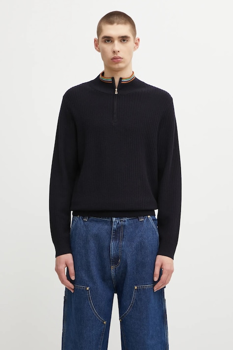 Paul Smith sweter wełniany męski kolor granatowy M1R-548Z-T02825