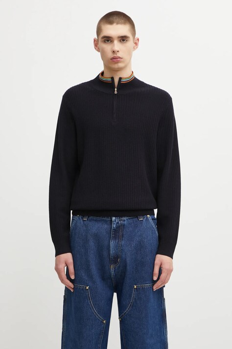Paul Smith sweter wełniany 0 męski kolor granatowy M1R-548Z-T02825