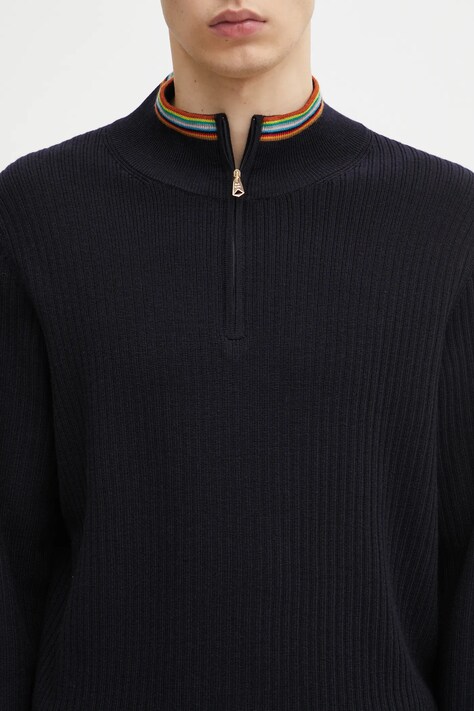 Вовняний светр Paul Smith — AW25-SWM070, темно-синій — фото 4