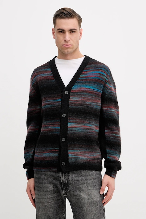 Pulover z dodatkom volne Paul Smith črna barva, M1R-568Z-T02830