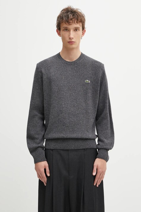 Lacoste woolen jumper gray color lightweight AH2916