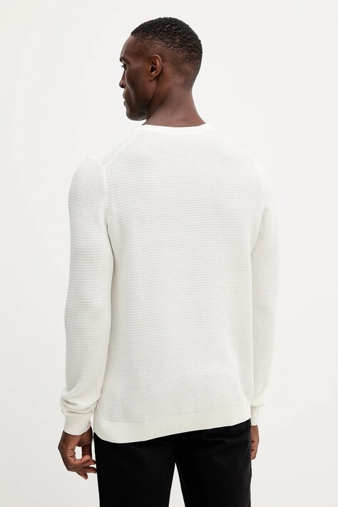 Joop! sweter bawełniany męski kolor biały lekki 30046918