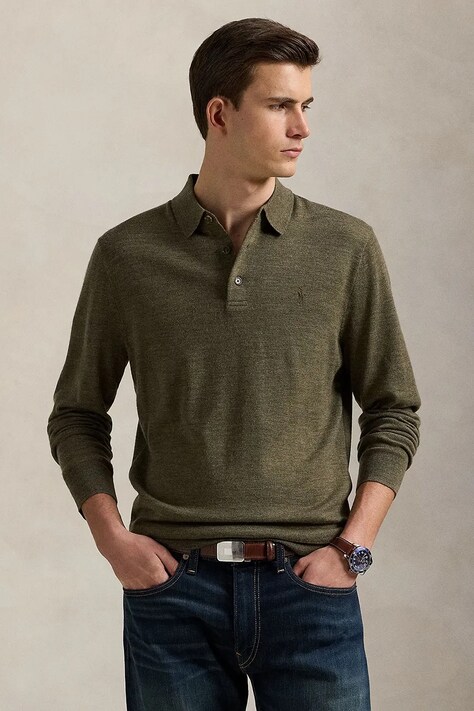 Sveter Polo Ralph Lauren zelená farba, 710941104