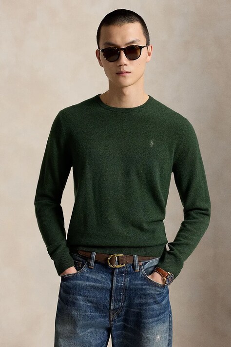 Polo Ralph Lauren Sweter męski wełniany zielony 710974148