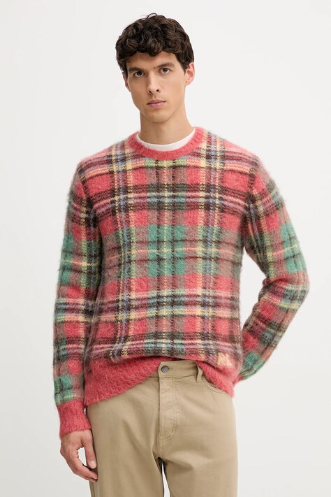 Polo Ralph Lauren sweter z dodatkiem wełny męski kolor czerwony ciepły 710978083