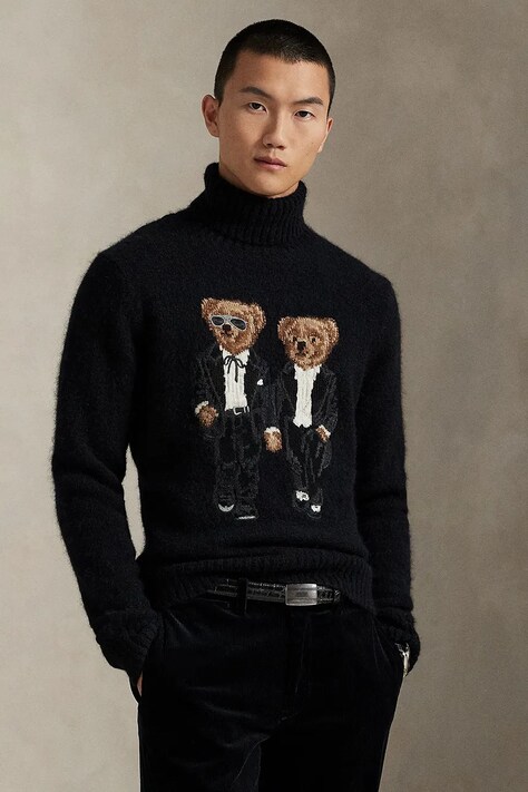 Polo Ralph Lauren sweter męski kolor czarny z golferm 710982141