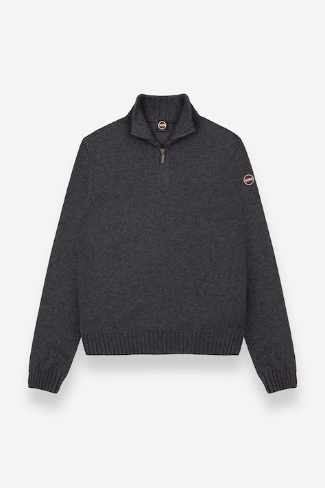 Пуловер с вълна Colmar мъжки в сиво с ниско поло 4472.5YR