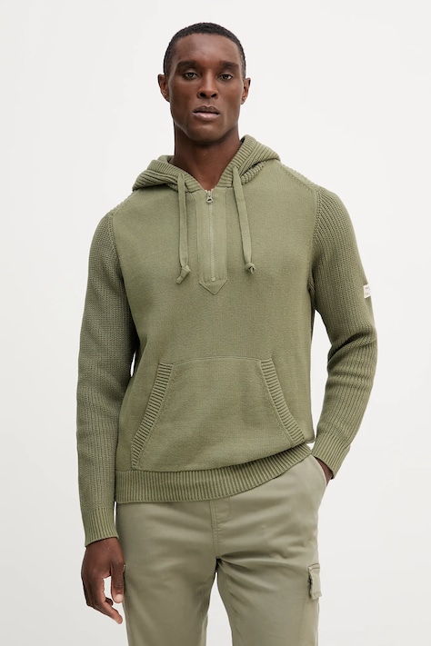 Bavlněný svetr Pepe Jeans pánský, zelená barva, PM7000014