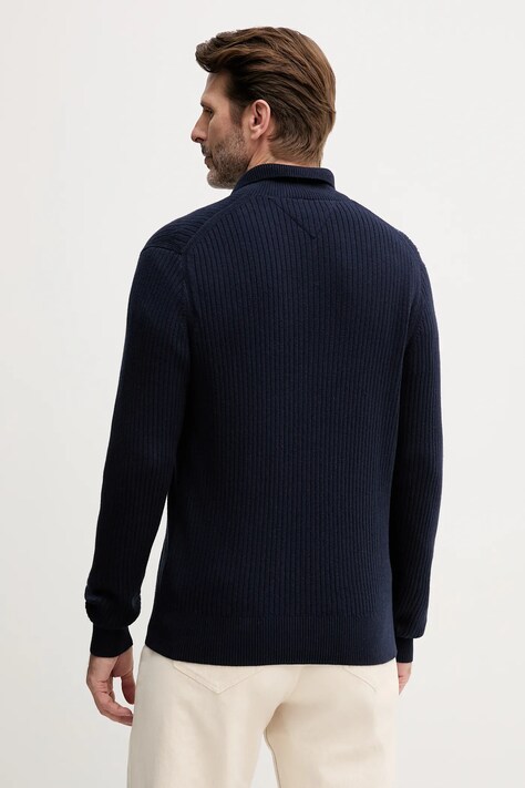 Tommy Hilfiger sweter z domieszką kaszmiru męski kolor granatowy MW0MW40447