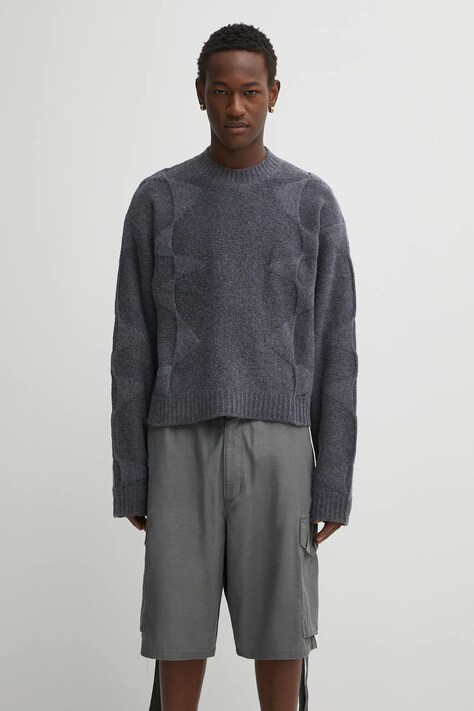 Heliot Emil maglione in lana uomo colore grigio  PREAW25_M_07_063_DGY05_CO