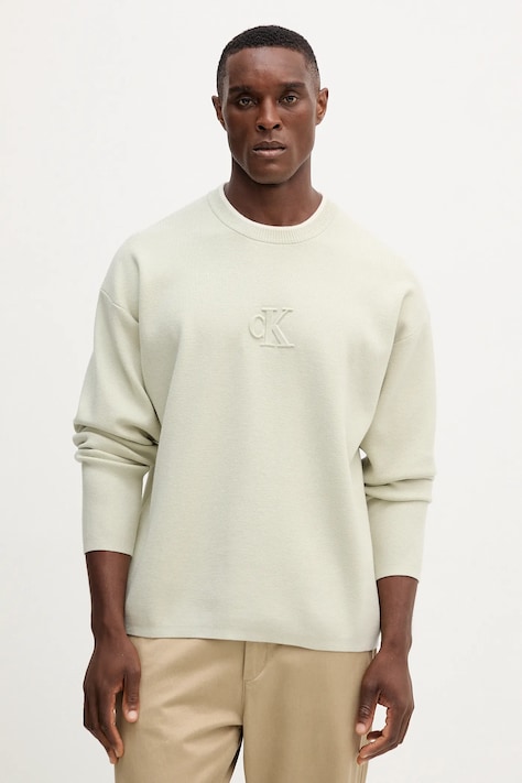 Calvin Klein Jeans maglione uomo colore verde LV04RD300G