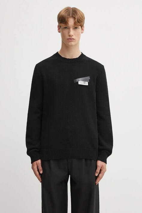 MM6 Maison Margiela woolen jumper black color SH2HL0030.M13168.900S