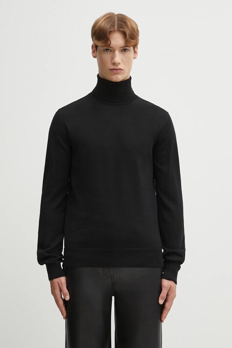 MM6 Maison Margiela woolen jumper black color lightweight SH0HA0006.M13133.900
