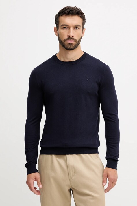 Trussardi sweter męski kolor granatowy lekki M0168000018N