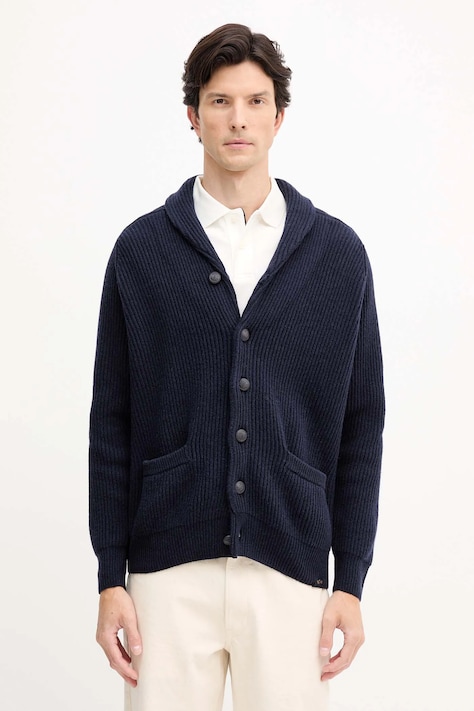 Paul&Shark cardigan din amestec de lână culoarea bleumarin, 15311248