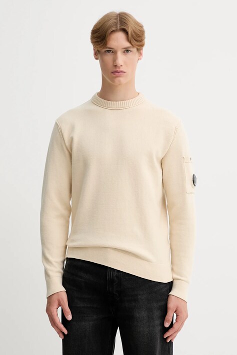 C.P. Company sweter męski kolor beżowy 19CMKN238A110432A