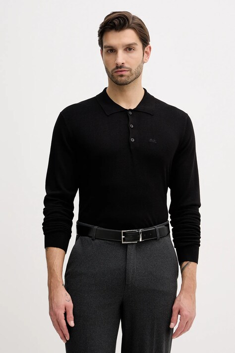 Lindbergh sweter męski kolor czarny lekki 30-800144