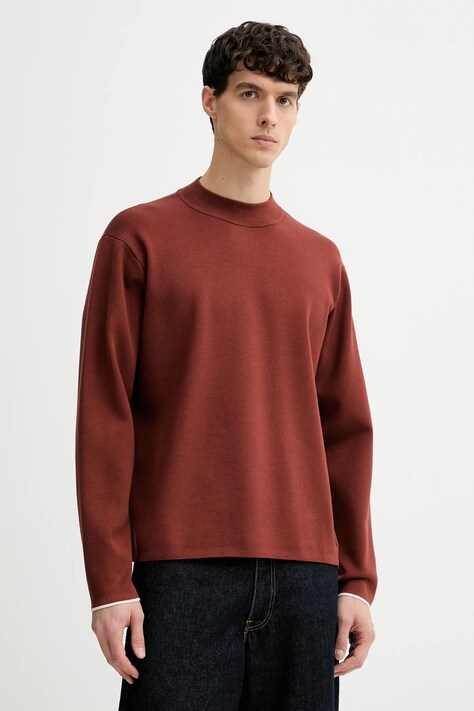 Πουλόβερ Calvin Klein χρώμα: πορτοκαλί, LV04LD313G