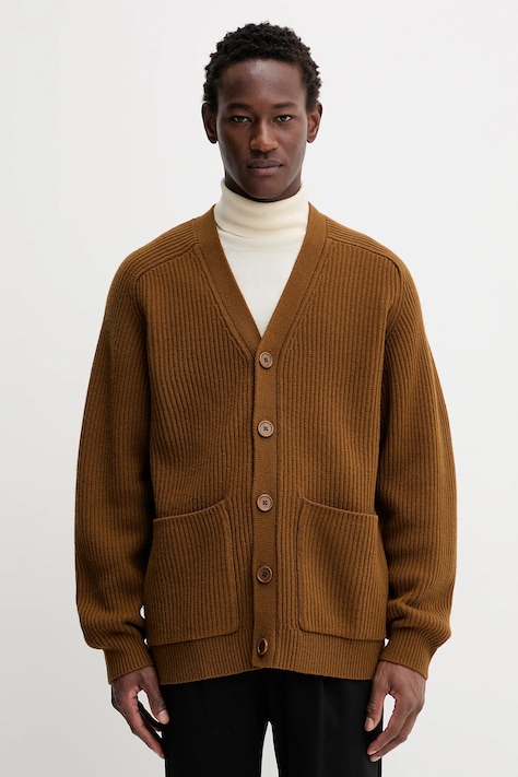 Шерстяной кардиган Filippa K цвет коричневый 31896