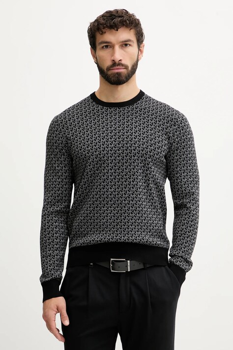 Michael Kors sweter męski kolor czarny lekki CR3606K2LY