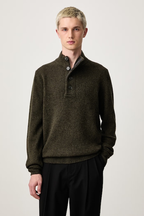 Barbour Polorolák pánský vlněný zelený MKN0585