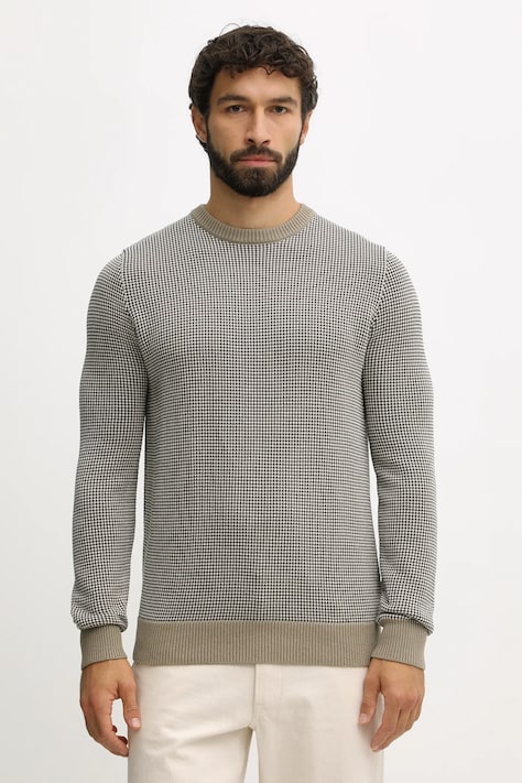 Bavlněný svetr Barbour WELLS pánský, černá barva, MKN1665