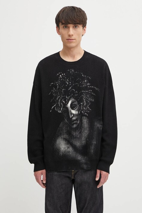 Fucking Awesome sweter bawełniany Medusa męski kolor czarny PN20014
