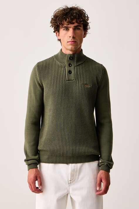 Aeronautica Militare Sweter męski bawełniany zielony MA1572UL00409