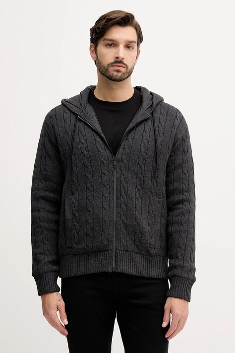 BOSS Orange sweter męski kolor szary przejściowa 50548679