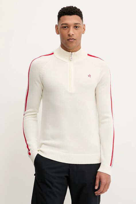 Perfect Moment sweter wełniany La Tour męski kolor beżowy lekki M1000449