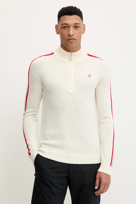 Perfect Moment sweter wełniany La Tour męski kolor beżowy lekki M1000449