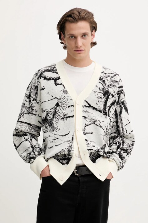 Ζακέτα με προσθήκη μαλλιού HUGO χρώμα: μαύρο, 50546872