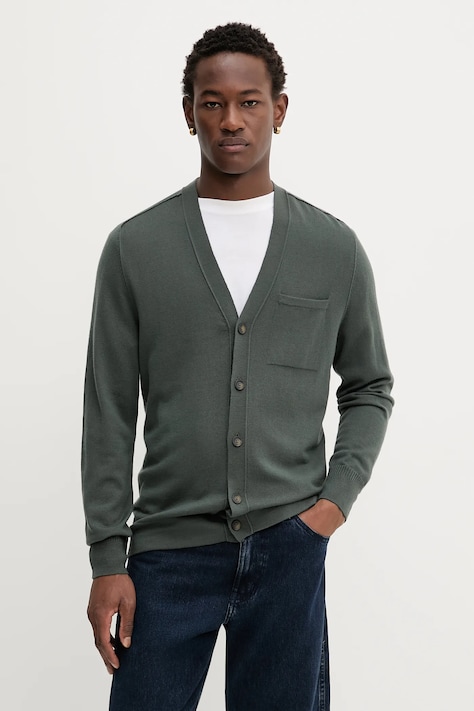 Marc O'Polo cardigan din lână culoarea verde, 529506361042