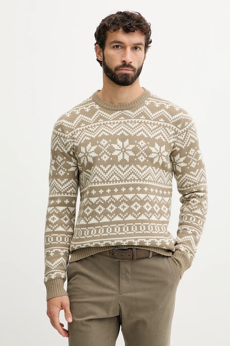 Lindbergh pulóver gyapjúkeverékből zöld, 30.805020