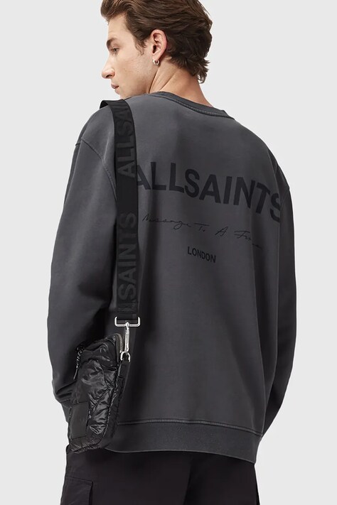 AllSaints felpa in cotone FUTURE uomo colore grigio  M001ND