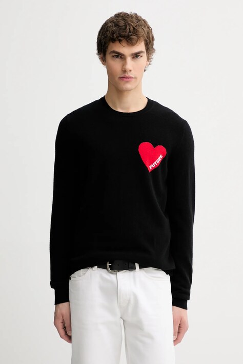 FROM FUTURE sweter kaszmirowy męski kolor czarny MPR01083