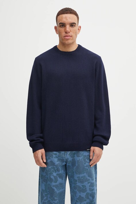 Carhartt WIP sweter z dodatkiem wełny Alten Sweater męski kolor granatowy lekki I033917.J0XX