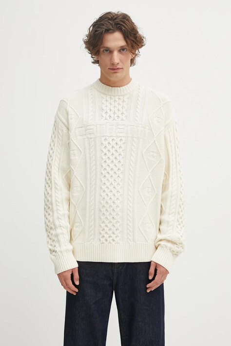 Carhartt WIP sweter Shawn Sweater męski kolor beżowy lekki I035418.05XX